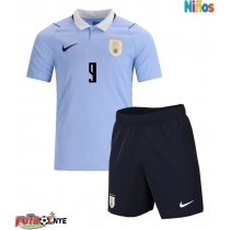 Camiseta Uruguay Darwin Nunez #9 Primera Equipación para niños Mundial 2026 manga corta (+ pantalones cortos)